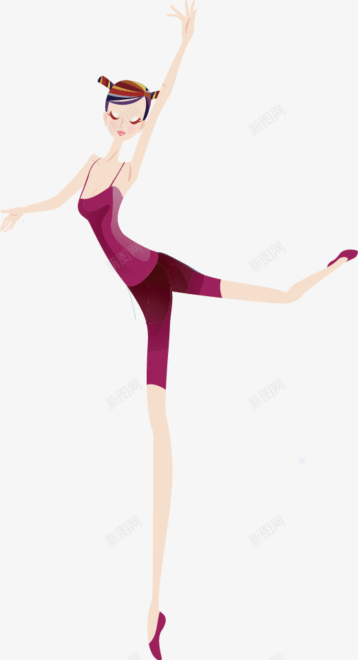 跳芭蕾舞少女png免抠素材_88icon https://88icon.com 女孩 少女 矢量素材 舞蹈 芭蕾舞 跳芭蕾舞少女矢量素材