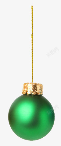 深绿色圣诞彩球素材