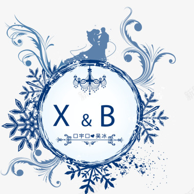 信用卡样机XB爱情婚纱摄影logo矢量图图标图标