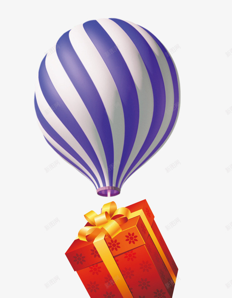 礼盒psd免抠素材_88icon https://88icon.com 氢气球 活动素材 礼品盒 装饰素材