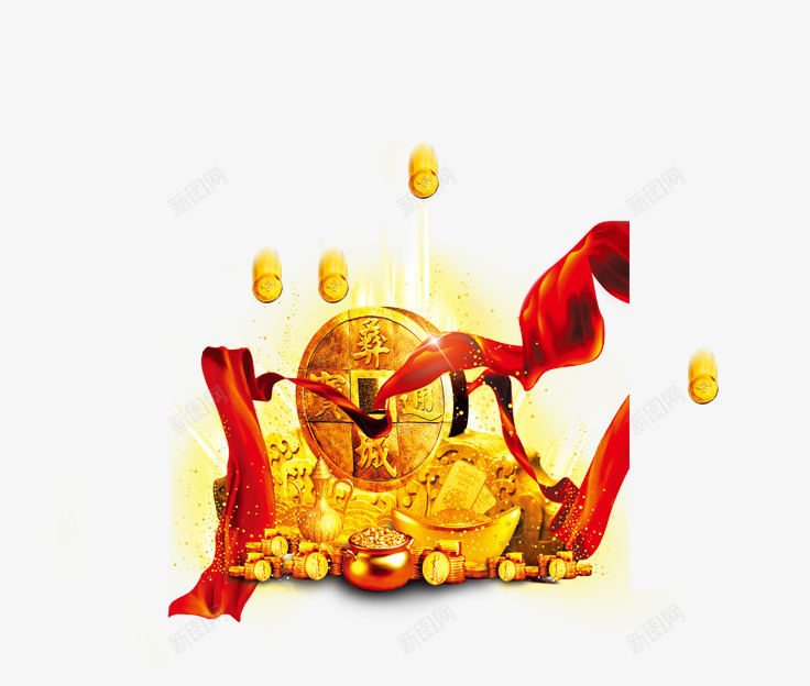 金子png免抠素材_88icon https://88icon.com 钱金块金元宝