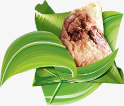 绿色粽子端午节粽叶素材