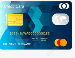 刷卡模型芯片信用卡高清图片