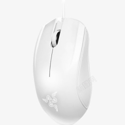 白色雷蛇鼠标素材