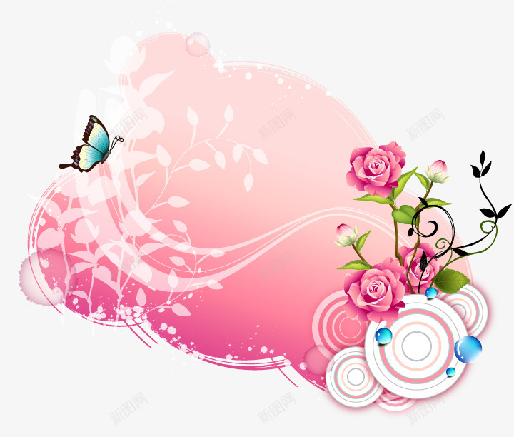 浪漫粉色背景png免抠素材_88icon https://88icon.com 浪漫 粉色 背景