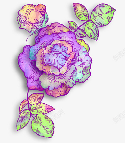 好看的紫色花png免抠素材_88icon https://88icon.com 好看的花 手绘紫色花 紫色花 花卉 花朵