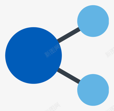 蓝色电灯泡扁平分享转发网页图标图标