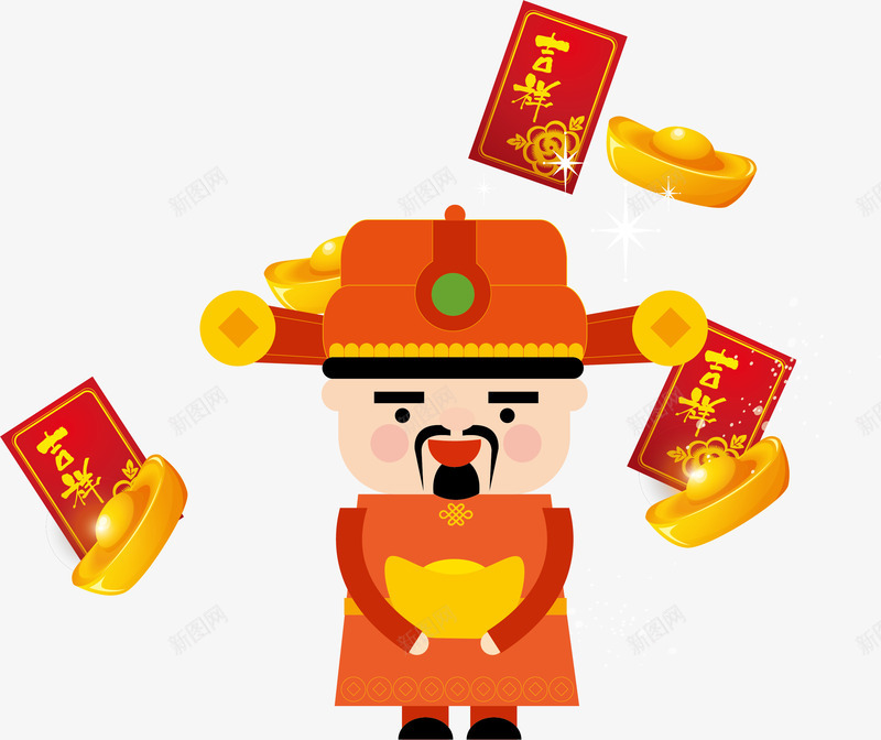 元宝财神节png免抠素材_88icon https://88icon.com 元宝 矢量财神节 矢量财神节素材 财神 财神节 财神节元素 财神节素材