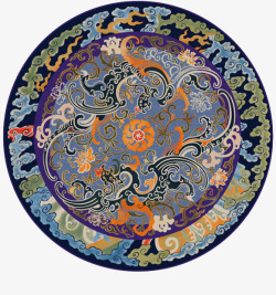 中国风文艺复古盘子素材