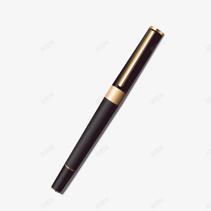 高档黑色钢笔png免抠素材_88icon https://88icon.com 钢笔 高档钢笔 黑色 黑色钢笔