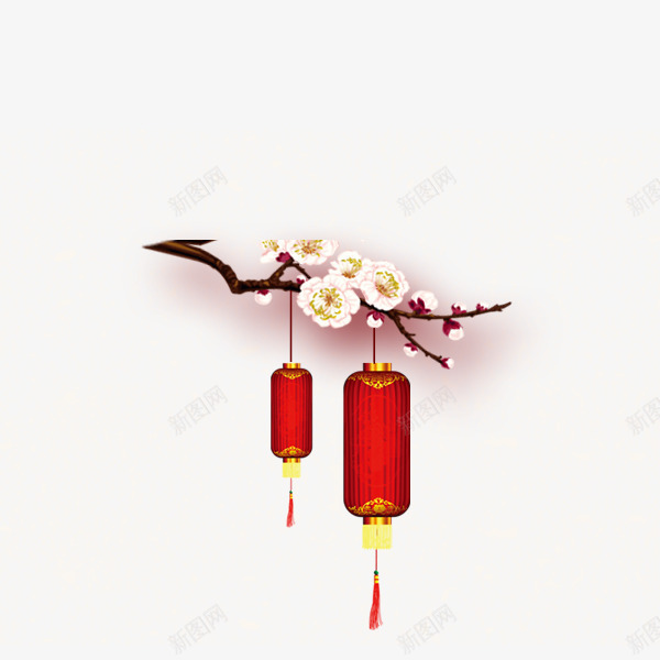 新年灯笼png免抠素材_88icon https://88icon.com 2016 中国风 喜庆 年味 年货节 拜年 灯笼素材 猴年 过年 阿里年货节