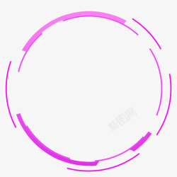 紫色简约圆圈线条边框纹理素材