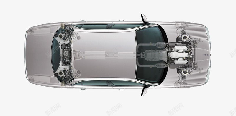 轿车俯视图png免抠素材_88icon https://88icon.com 汽车 汽车结构图 轿车俯视图 银色轿车