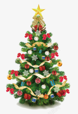 圣诞雪松树圣诞树礼物树高清图片