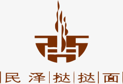 民泽面馆标志LOGO图图标图标