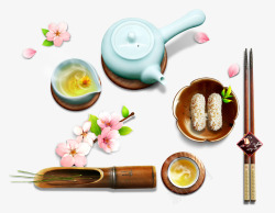 竹筒古典茶艺高清图片