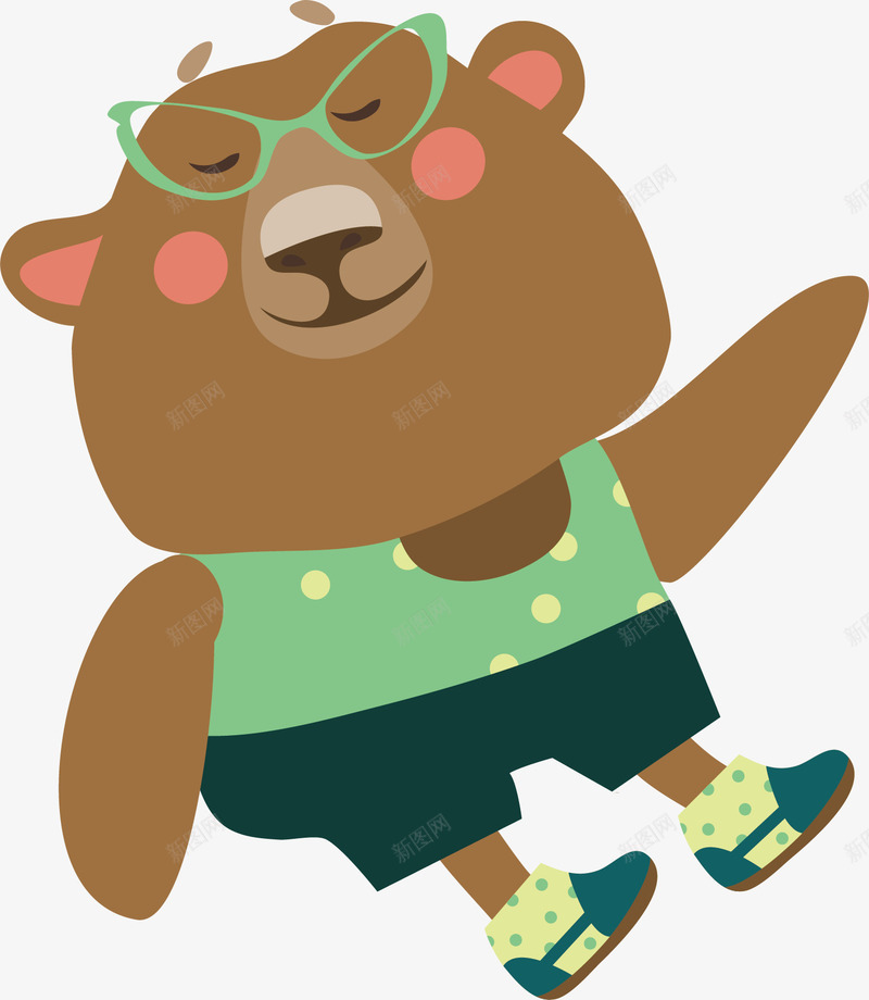 坐在的小熊png免抠素材_88icon https://88icon.com 动物 卡通手绘 可爱 宠物 小熊 挥手 棕色 水彩