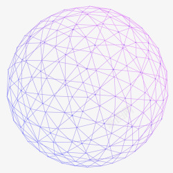 桔红色科技圆球紫色网状圆球高清图片