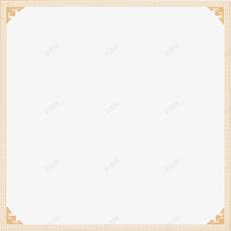 金黄修饰古风带棱角边框png免抠素材_88icon https://88icon.com 修饰 免费psd 古风 年会 新年 棱角 边框