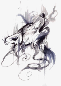 手绘的狼狼高清图片