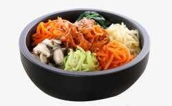 石锅韩式美味泡菜拌饭素材