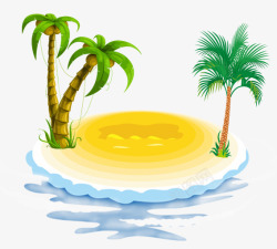 沙滩上的椰子树素材