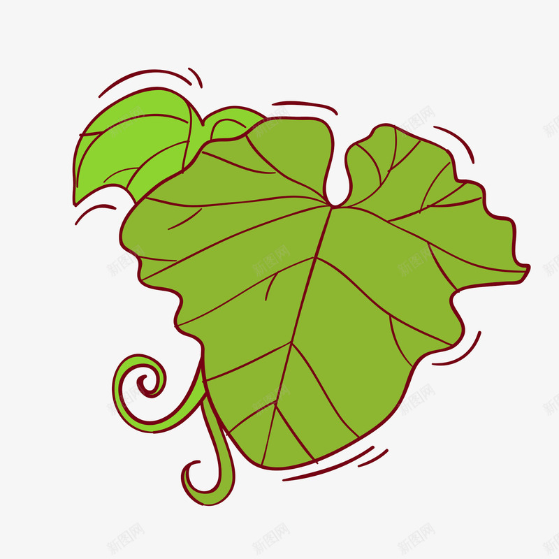 绿色桑叶png免抠素材_88icon https://88icon.com 创意设计 卡通手绘 可食用 小清新 树叶 桑叶纹理 绿色植物