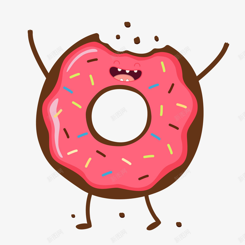 可爱的甜甜圈矢量图ai免抠素材_88icon https://88icon.com 卡通 甜品 甜甜圈 甜食 美食 蛋糕店 食物 矢量图
