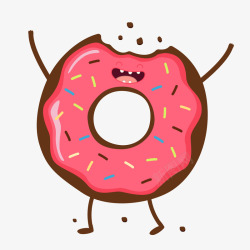 卡通甜食可爱的甜甜圈矢量图高清图片