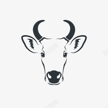 牛角菜牛头logo图标图标