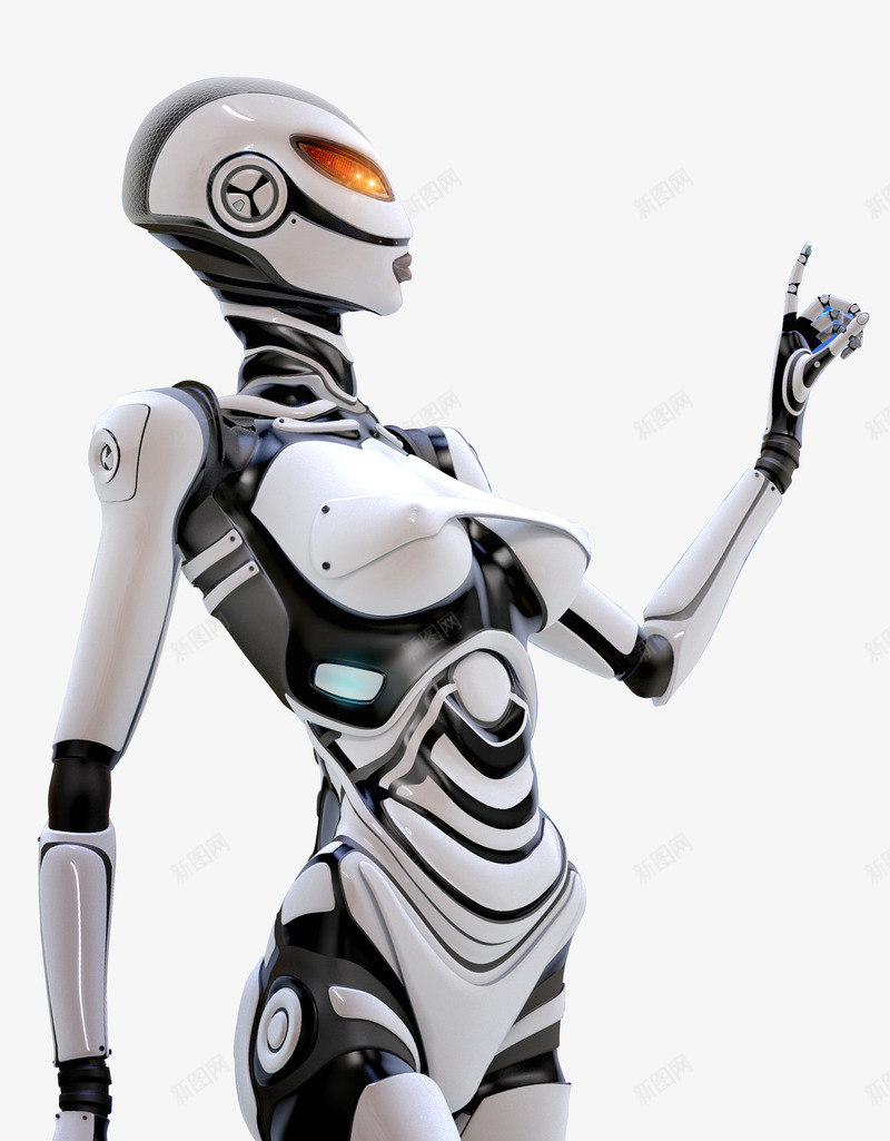 卡通版的机器人装饰png免抠素材_88icon https://88icon.com 人类 卡通机器人 手绘机器人 效果图 机器人 科技人类