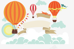 飞行路线热气球飞行高清图片