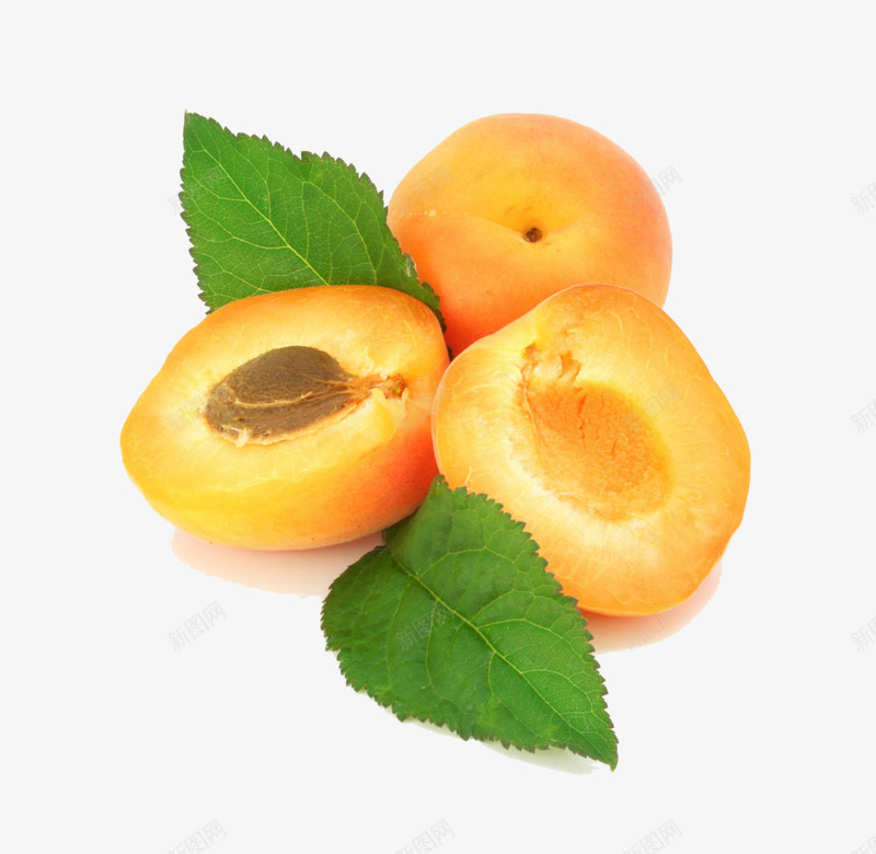 成熟的杏子png免抠素材_88icon https://88icon.com 杏子 水果 红杏 食物 黄色