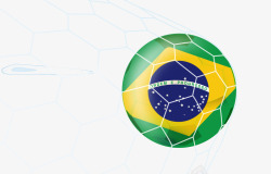 创意巴西足球入网素材