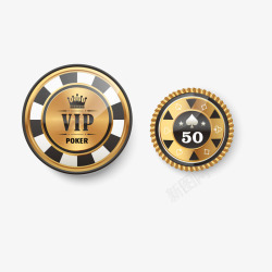 高档VIP金卡金属高档徽章促销标签矢量图高清图片