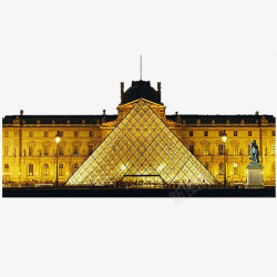 卢浮宫卢浮宫金字塔正面效果图高清图片