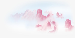 粉色山仙境里的假山高清图片