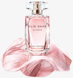 红色瓶子香水ELIESAAB玫瑰香水高清图片