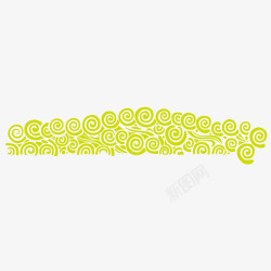 海浪纹理黄绿色螺旋矢量图素材
