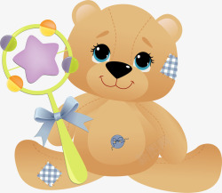 卡通小熊玩具图案素材