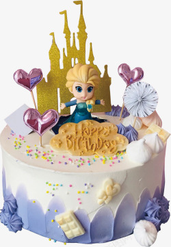 唯美蛋糕唯美可爱公主生日蛋糕高清图片
