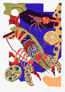 海鲜水果背景图案花纹素材