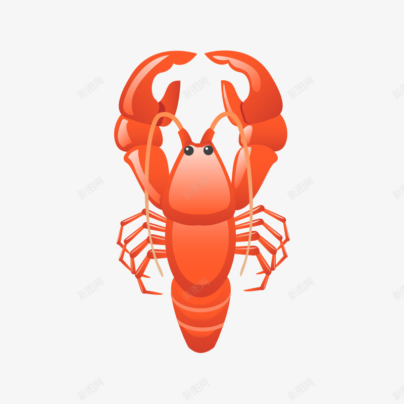 龙虾虾类png免抠素材_88icon https://88icon.com 海鲜 美食 虾类 食物 龙虾