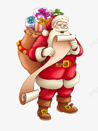 背着礼物的圣诞老人png免抠素材_88icon https://88icon.com 圣诞 圣诞夜 圣诞老人 圣诞节 平安夜 白胡子爷爷 礼物包装盒 礼物清单 西方节日 送礼物 长胡子的男人