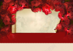 情人节纸张玫瑰印花纸张海报背景七夕情人节高清图片