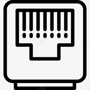 电线背景网络插座图标图标