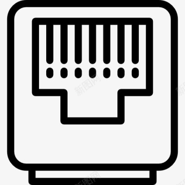 电缆网络插座图标图标