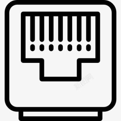 连接USB电缆网络插座图标高清图片