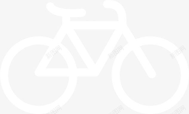自行车白色卡通单车矢量图图标图标