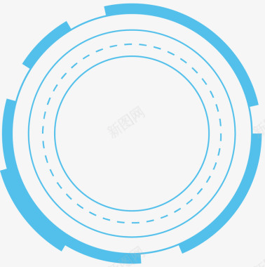 科技感圆形科技感装饰框图标图标